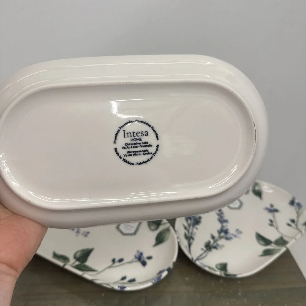 3 INTESA HOME Oval Serving Plate Wildflowers 9.5